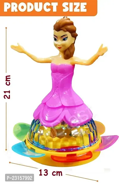 Princess Dancing Doll For Girls With 3D Lights  Sound Toy For Babies/Musical Dancing Toys For Kids-Multi Color-thumb4