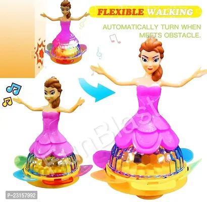 Princess Dancing Doll For Girls With 3D Lights  Sound Toy For Babies/Musical Dancing Toys For Kids-Multi Color-thumb3