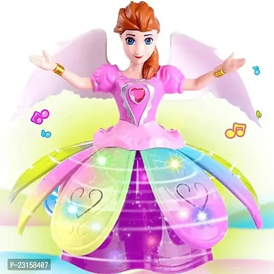 Angel Girl Musical Dancing Rotating Toy with Attractive Multi Color Flashing Lights for Kids