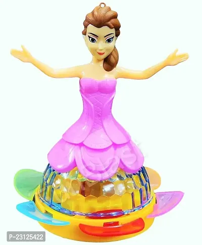 Musical Dancing And Singing Doll Plastic Walking Angel Doll Toy 360 Rotating  (Multicolor)-thumb0