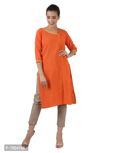 BIBO Women's Cotton Angrakha Straight Kurta-thumb4