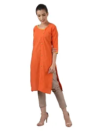 BIBO Women's Cotton Angrakha Straight Kurta-thumb1