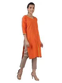 BIBO Women's Cotton Angrakha Straight Kurta-thumb2