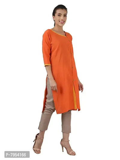 BIBO Women's Cotton Angrakha Straight Kurta-thumb3