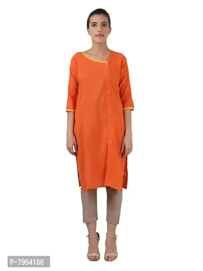 BIBO Women's Cotton Angrakha Straight Kurta-thumb0