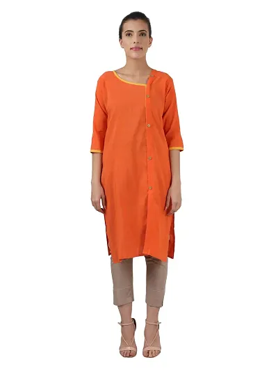 Fancy Cotton Solid Kurti