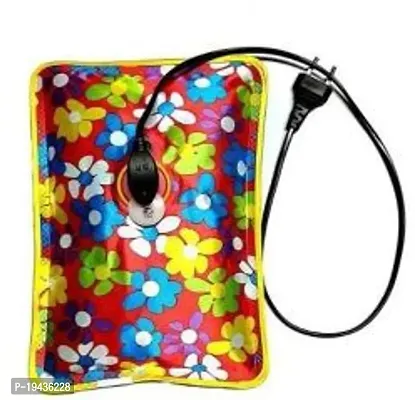 Electric Heat Bag Hot Gel Bottle Pouch Massager Rectangle Shaped (Assorted Design And Color) Multicolour-thumb0