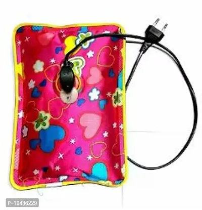 Electric Heat Bag Hot Gel Bottle Pouch Massager Rectangle Shaped (Assorted Design And Color) Multicolour