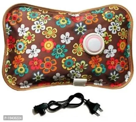 Electric Heat Bag Hot Gel Bottle Pouch Massager Rectangle Shaped (Assorted Design And Color) Multicolour-thumb0