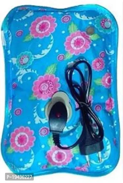 Electric Heat Bag Hot Gel Bottle Pouch Massager Rectangle Shaped (Assorted Design And Color) Multicolour-thumb0