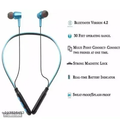 Premium Quality B11 Wireless Bluetooth Neckband In Ear Headphone Stereo Headset With Mic, Vibration Alert For All Smartphones-thumb2