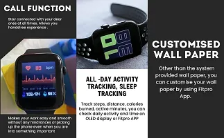 Premium Quality T55 Series 8 Smart Watch With Dual Strap Full Screen Waterproof Touch Display Bluetooth Calling - Fitpro T55 Smart Watches Fitness Tracker Compatible With All Android  Ios (Black)-thumb1