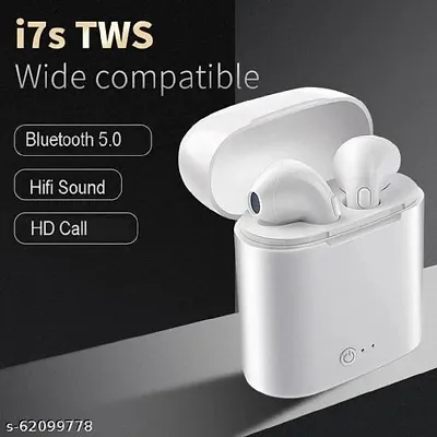 I7s Twins Wireless Bluetooth Earphone Mini Twin Portable Bluetooth Headset, with Charging Box MP3 player MP3 Player (White, 0 Display)