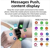 T500 Smartwatch Touch Screen Smart Fitness Band Watch with Heart Rate Activity Tracker Waterproof Body Smart Watch (Black) with free poppit-thumb1