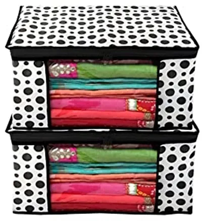 avicii Metalic Design Chain 2 Piece Non Woven Large Size Saree Cover Set Pack Of 2 and