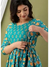 Aqua blue colour maternity wear for women-thumb1