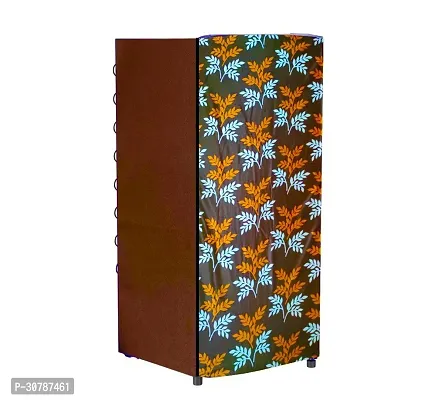 Classic Brown Polyester Printed Refrigerator Full Body Cover-thumb0