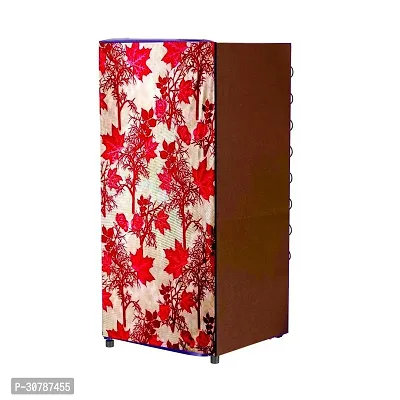 Classic White Polyester Printed Refrigerator Full Body Cover