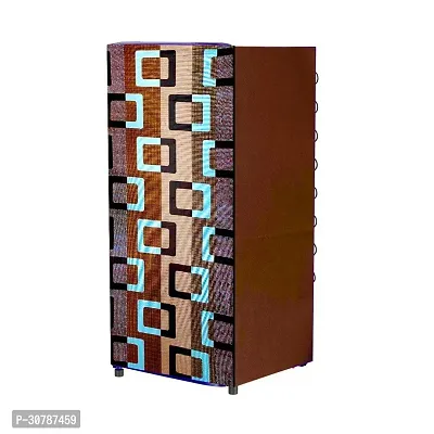 Classic Multicoloured Polyester Printed Refrigerator Full Body Cover