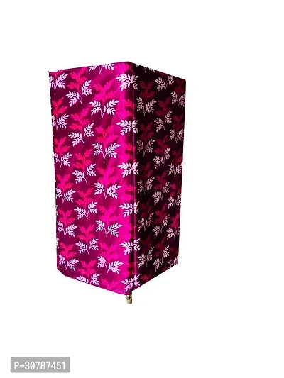 Classic Pink Polyester Printed Refrigerator Full Body Cover