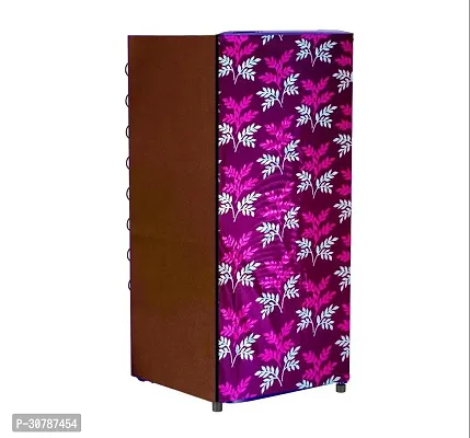 Classic Magenta Polyester Printed Refrigerator Full Body Cover