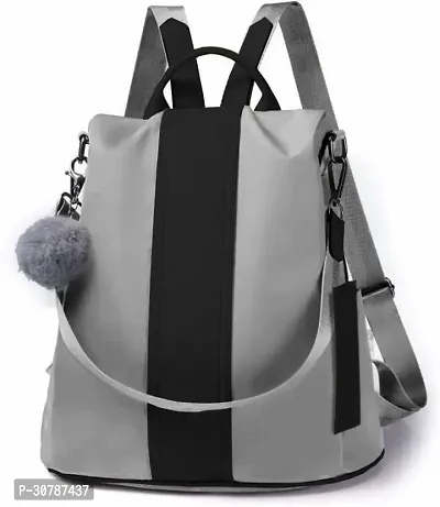 Stylish Grey Polyester Backpacks For Women And Girls