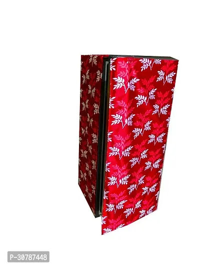 Classic Red Polyester Printed Refrigerator Full Body Cover