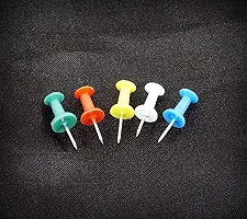 SAVISON Multicolor Plastic Head Thumb Push Pin for Notice Board | Bulletin Board with a Reusable Storage Box (300 pcs)-thumb3