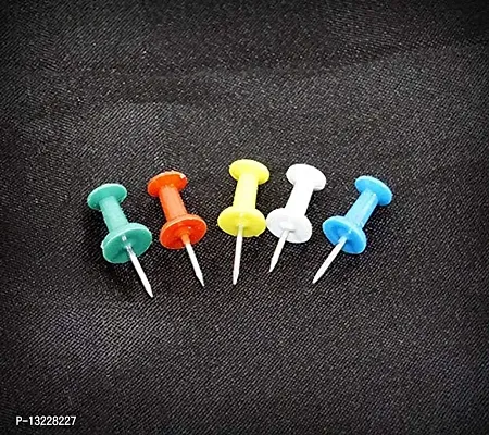 SAVISON Multicolor Plastic Head Thumb Push Pin for Notice Board | Bulletin Board with a Reusable Storage Box (300 pcs)-thumb4