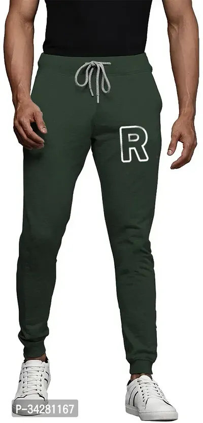 Comfortable Green Cotton Blend Regular Track Pants For Men-thumb0