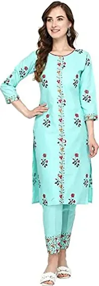 Women Stylish Cotton Straight Kurta-thumb0