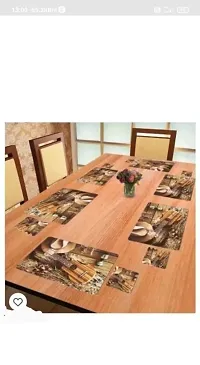 Classy PVC Printed Table Place Mats, Pack of 6-thumb1