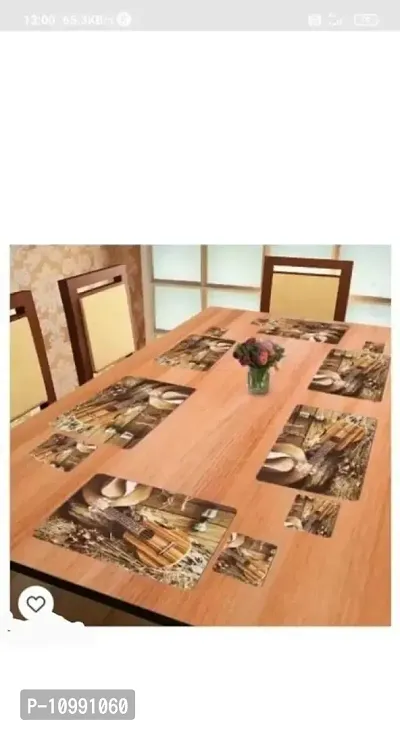 Classy PVC Printed Table Place Mats, Pack of 6-thumb2