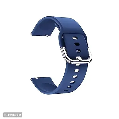 Stylish Silicone 19Mm Replacement Band Strap With Metal Buckle Compatible With Noise Color Fit Pro 2  Storm Smart Watch And Watches With 19Mm Lugs (Grey)-thumb0