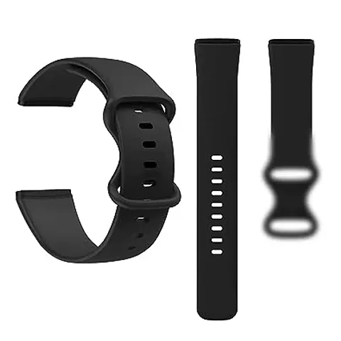 Stylish Adjustable Water Proof Soft Replacement Wristbands For Women And Men(Black)