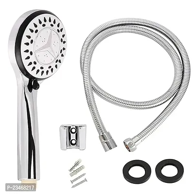 Classic Abs Hand Shower Set With Shower Pipe Prime Set 5 Spray Modes Ss-304 1 Mtr Shower Hose With Abs Faucet Head(Chrome Finish) - (Sv2100 Prime)