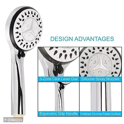 Classic nbsp;Abs Hand Shower Set With Shower Pipe Prime Set 5 Spray Modes Ss-304 1 Mtr Shower Hose With Abs Faucet Head(Chrome Finish) - (Sv2100 Prime)