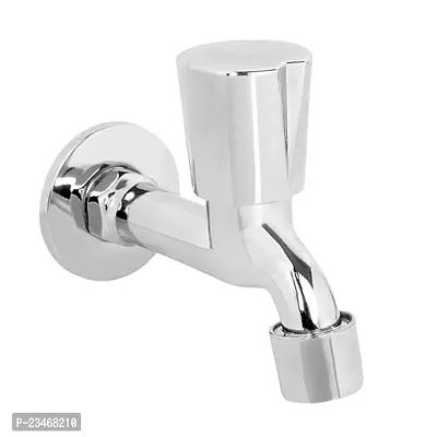 Classic Zink Brass Tubro Bib Cock Bathroom Tap With Flange Chrome Plated For Bathroom/Sink (Pack Of 1)