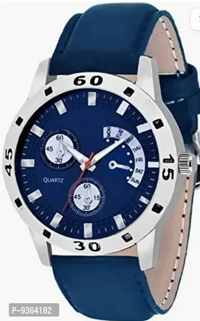 Trendy Leather Analog Watch For Men-thumb0