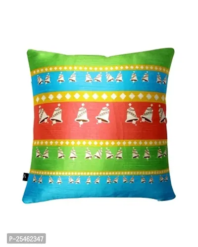 Stylish Multicoloured Silk Blend Printed Cushion Covers