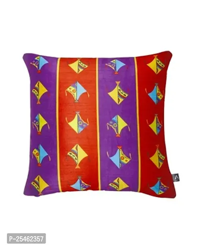 Stylish Multicoloured Silk Blend Printed Cushion Covers