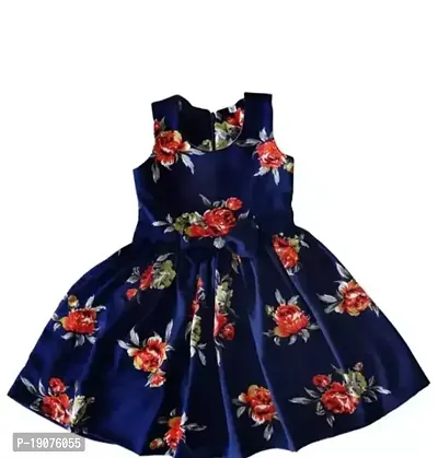 Fabulous Blue Cotton Frocks For Girls-thumb0