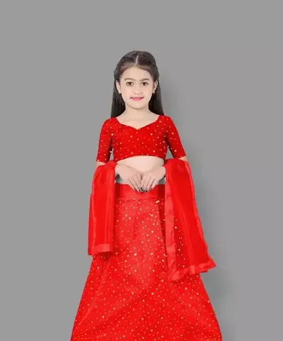 Alluring Net Lehenga Choli For Girls