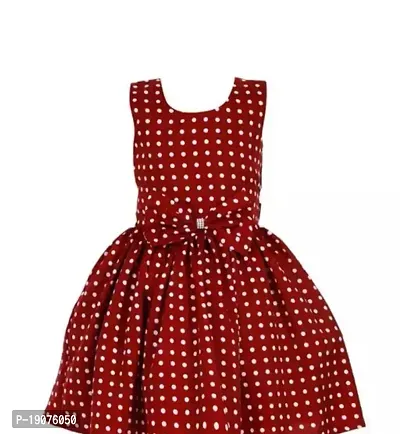 Fabulous Red Cotton Frocks For Girls