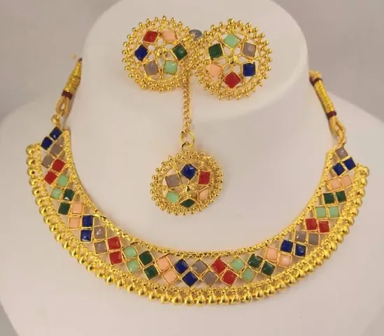 Party Wear Gold Plated Alloy Jewellery Sets