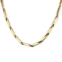 Shimmering Golden Stainless Steel Silver Plated Chains For Men And Boys-thumb2