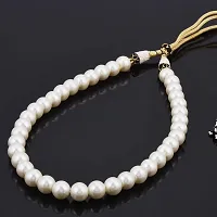 White Pearl Choker Necklace with Adjustable Thread For Women & Girls-thumb1