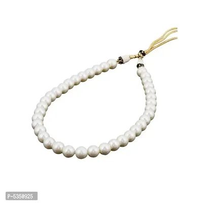 White Pearl Choker Necklace with Adjustable Thread For Women & Girls-thumb4