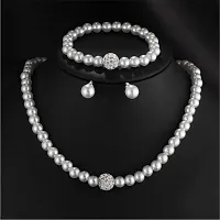 Trendy Attractive Pearl Jewellery Set for Women-thumb1