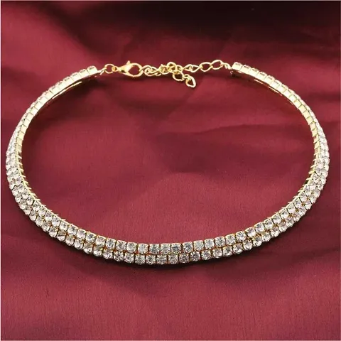 Double Line Choker Necklace For Girls and Women.